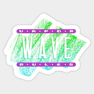 Vaporwave Rules Sticker